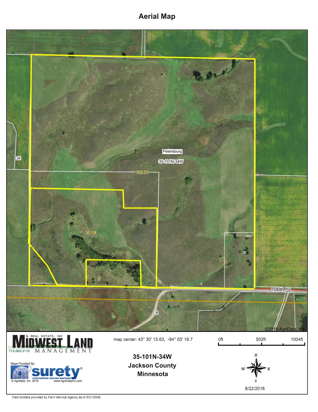 434 Acres 3 Tracts Emmet County, IA & Jackson County Emmet