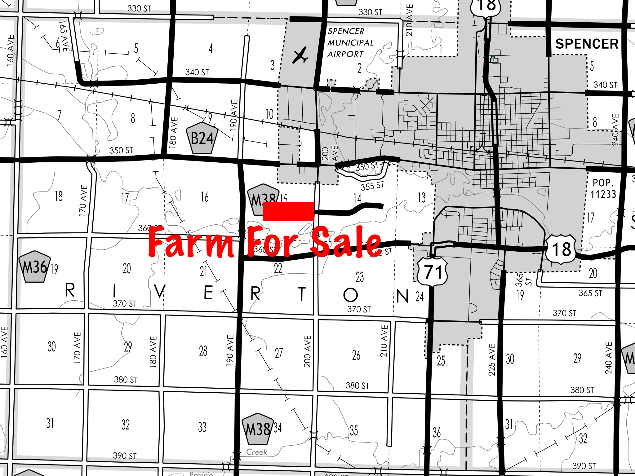 117.75 Surveyed Acres Selling in 2 Tracts Clay County Riverton
