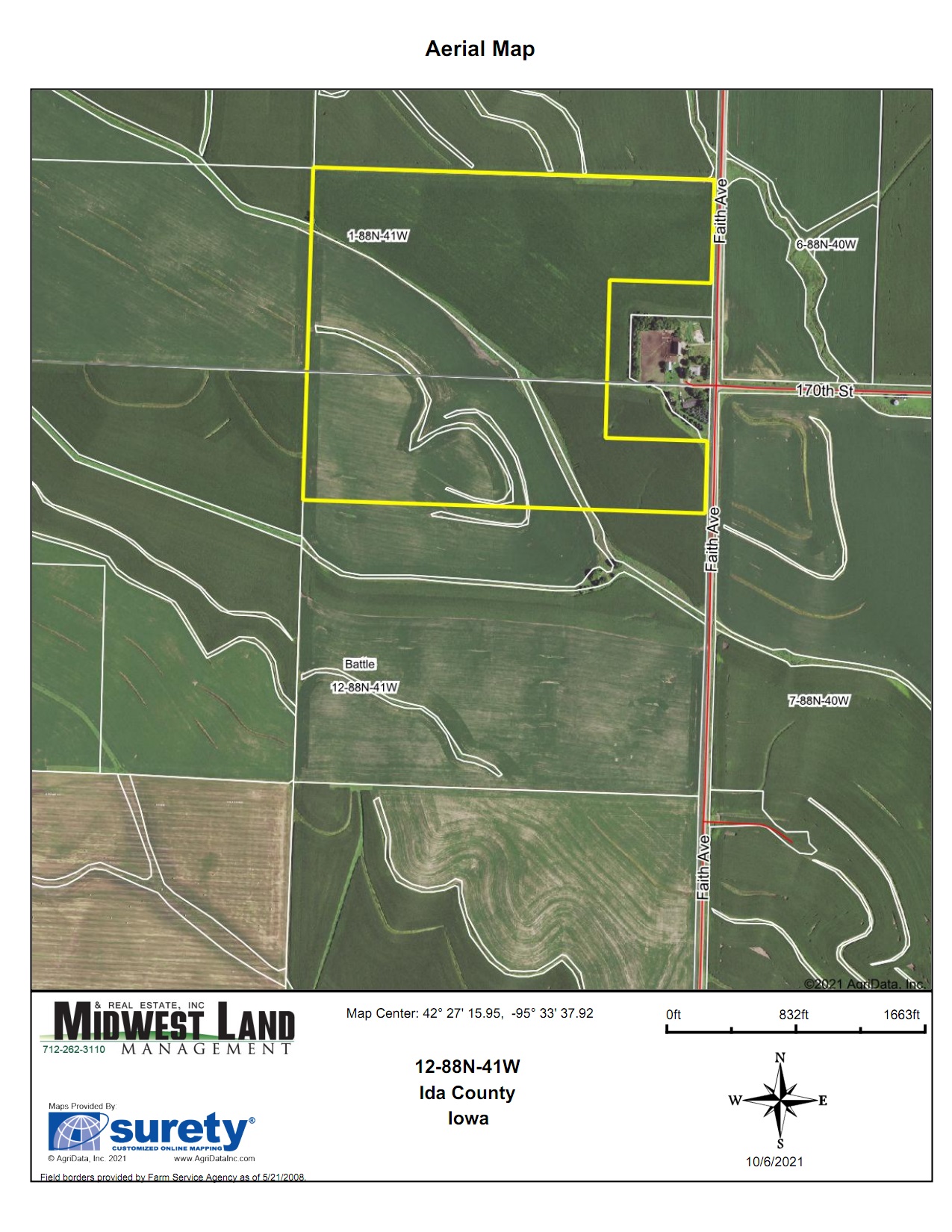 113.02 Surveyed Acres Ida County Battle Township Midwest Land