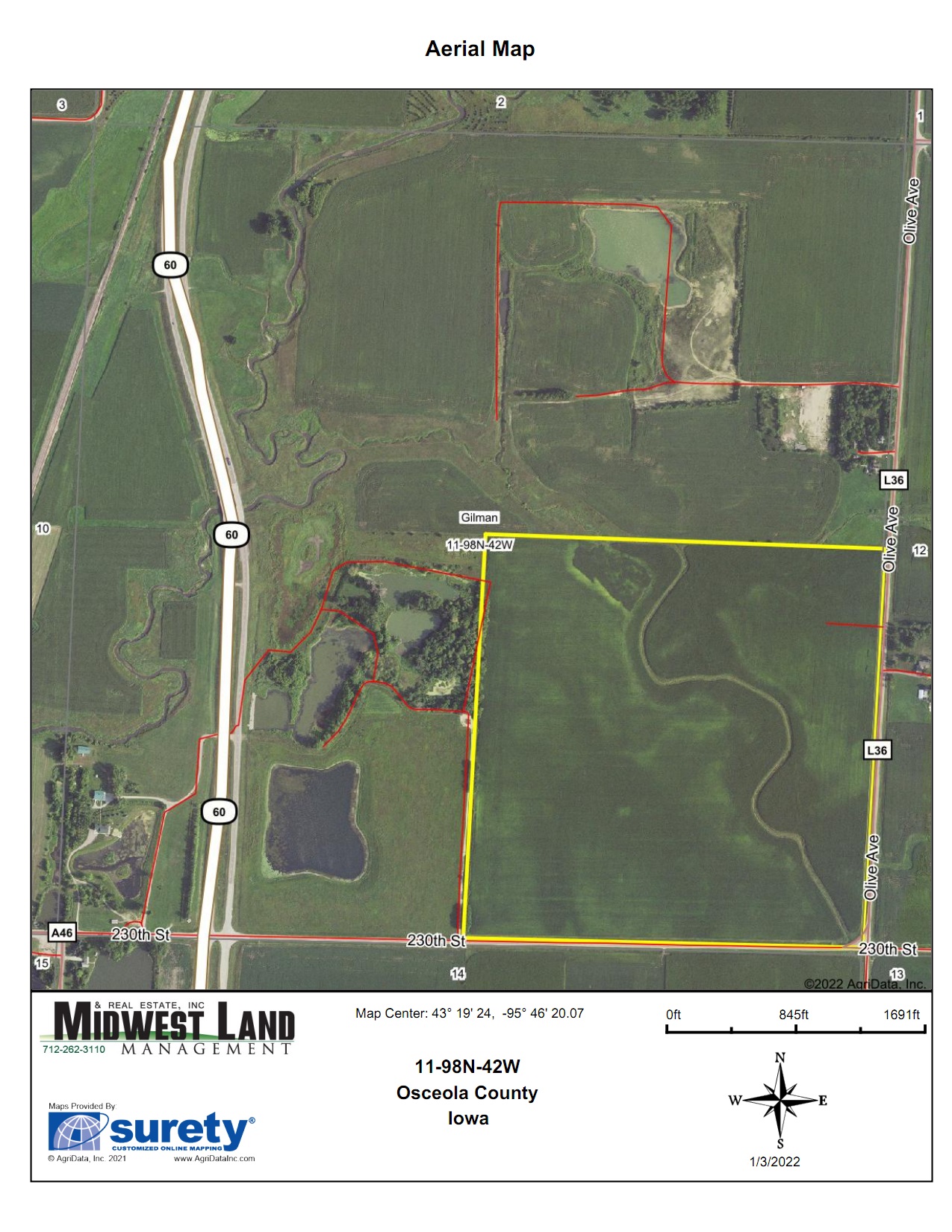 160 Acres m/l Osceola County Gilman Township Midwest Land Management
