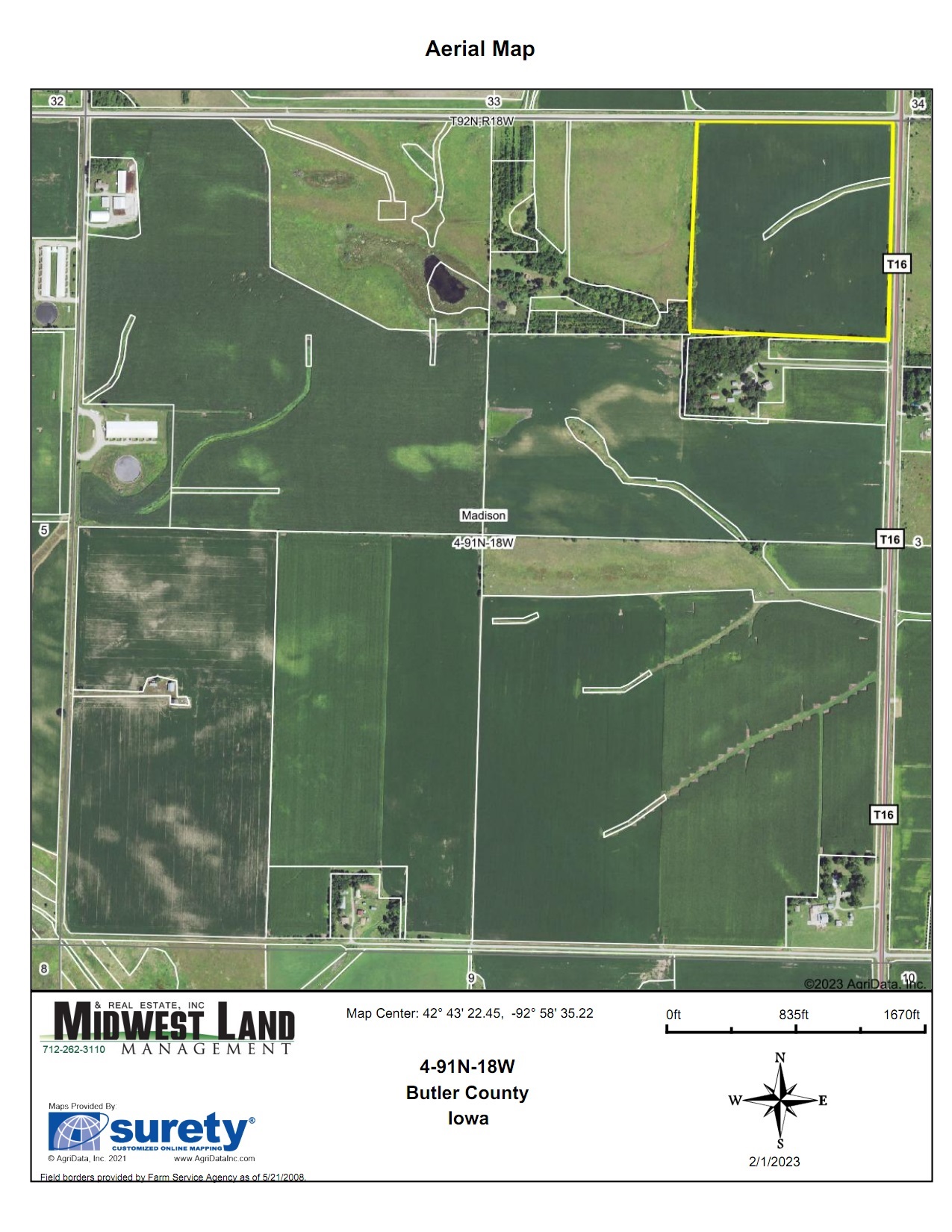 41 Acres m/l Butler County Madison Township Midwest Land Management