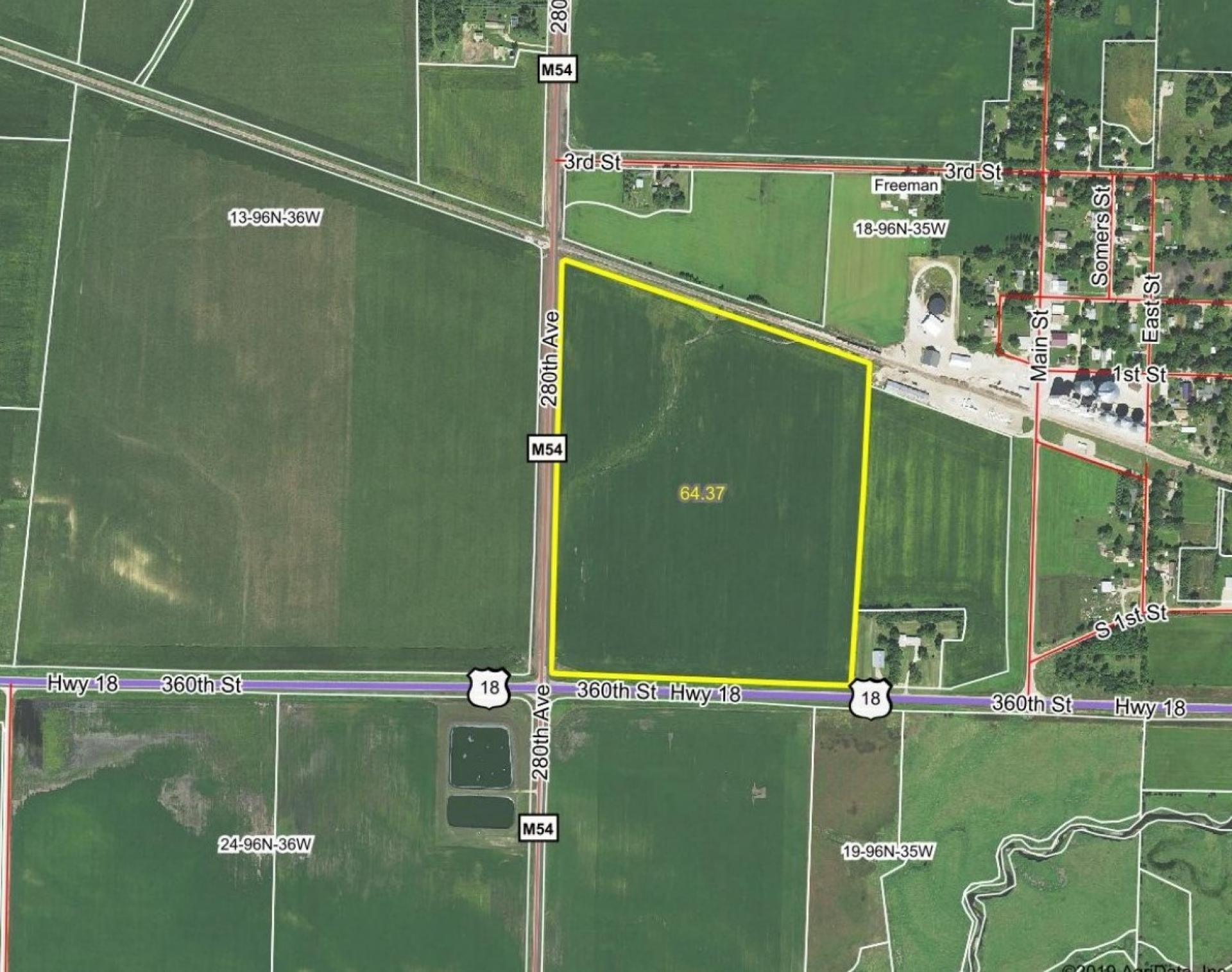 64 Acres m/l Clay County Freeman Township Midwest Land Management