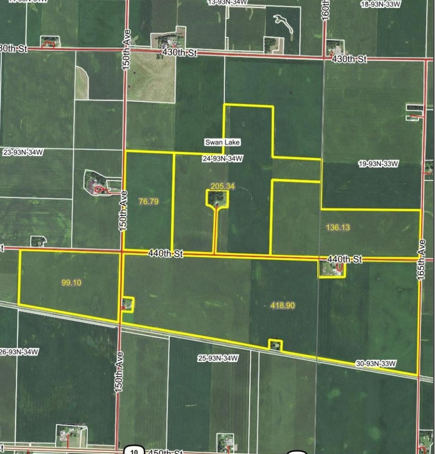 936.26 Acres Land For Rent Pocahontas County Swan Lake & Cummins