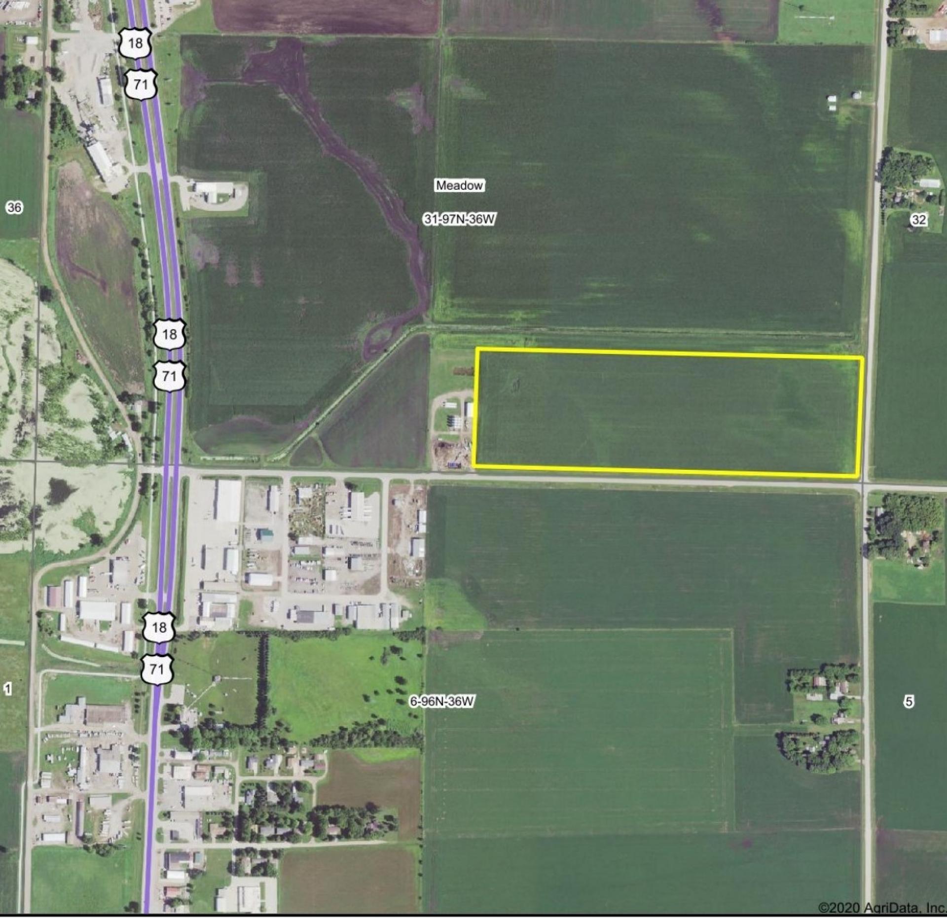 40 Acre Commercial Development Site Clay County Meadow Township