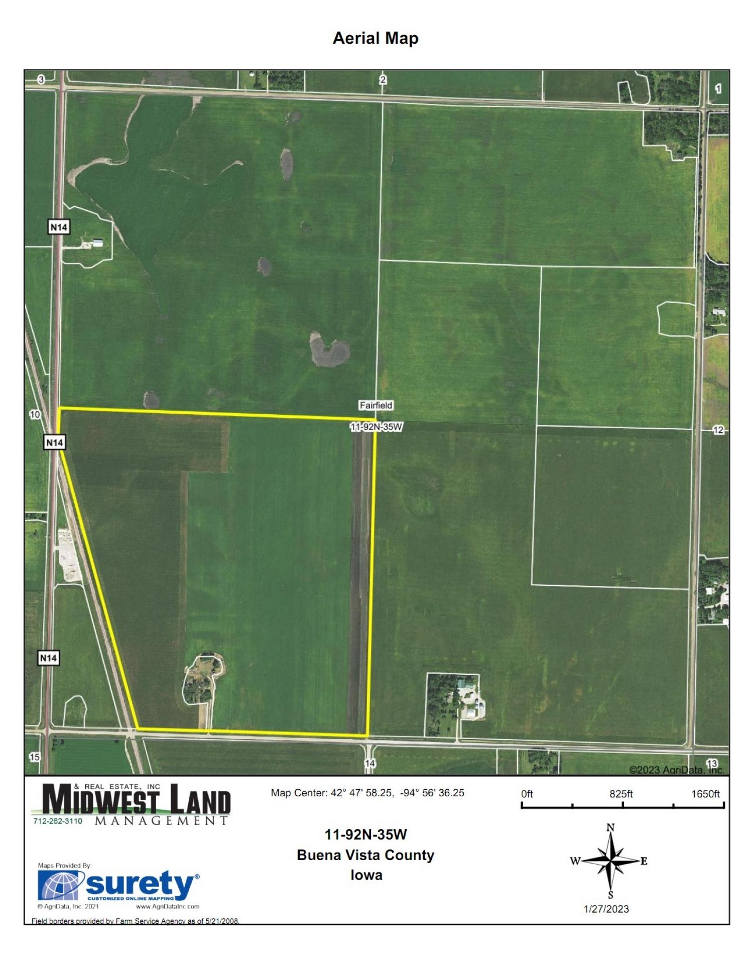 141 Acres m/l Buena Vista County Fairfield Township Midwest Land Management & Real Estate