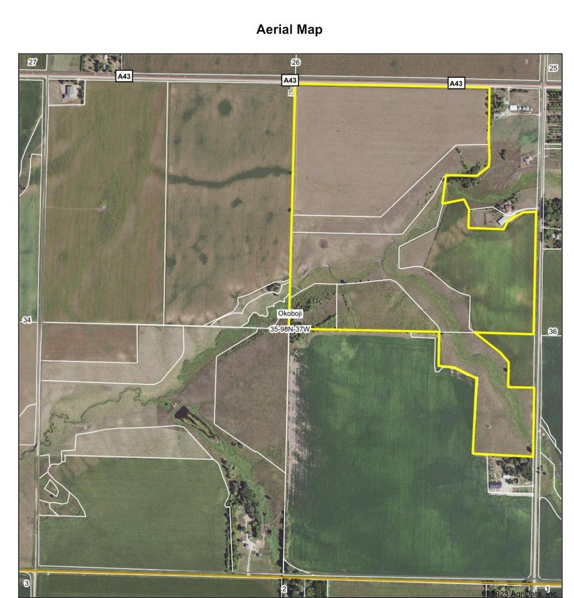 154 Acres m/l Dickinson County Okoboji Township Midwest Land