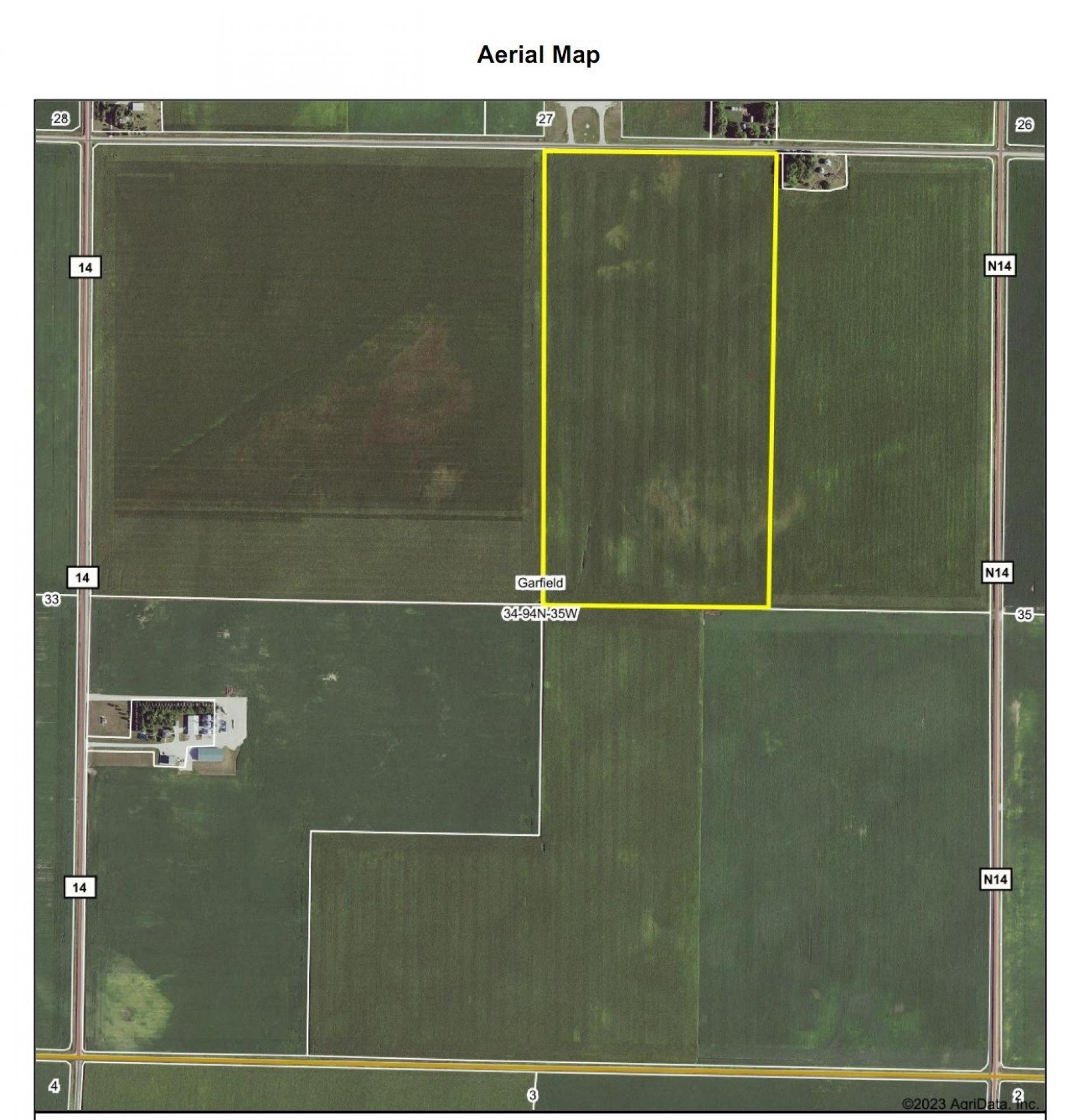 80 Acres m/l Clay County Garfield Township Midwest Land Management & Real Estate Farm