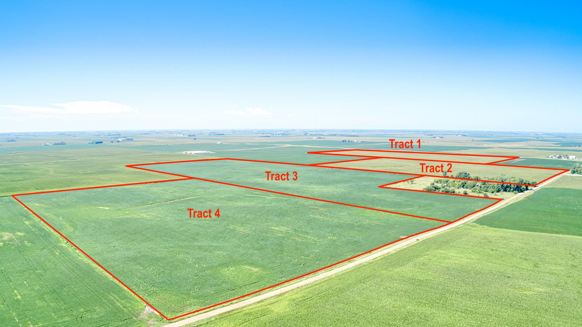 303.92 Surveyed Acres 4 Tracts Clay County Garfield Township