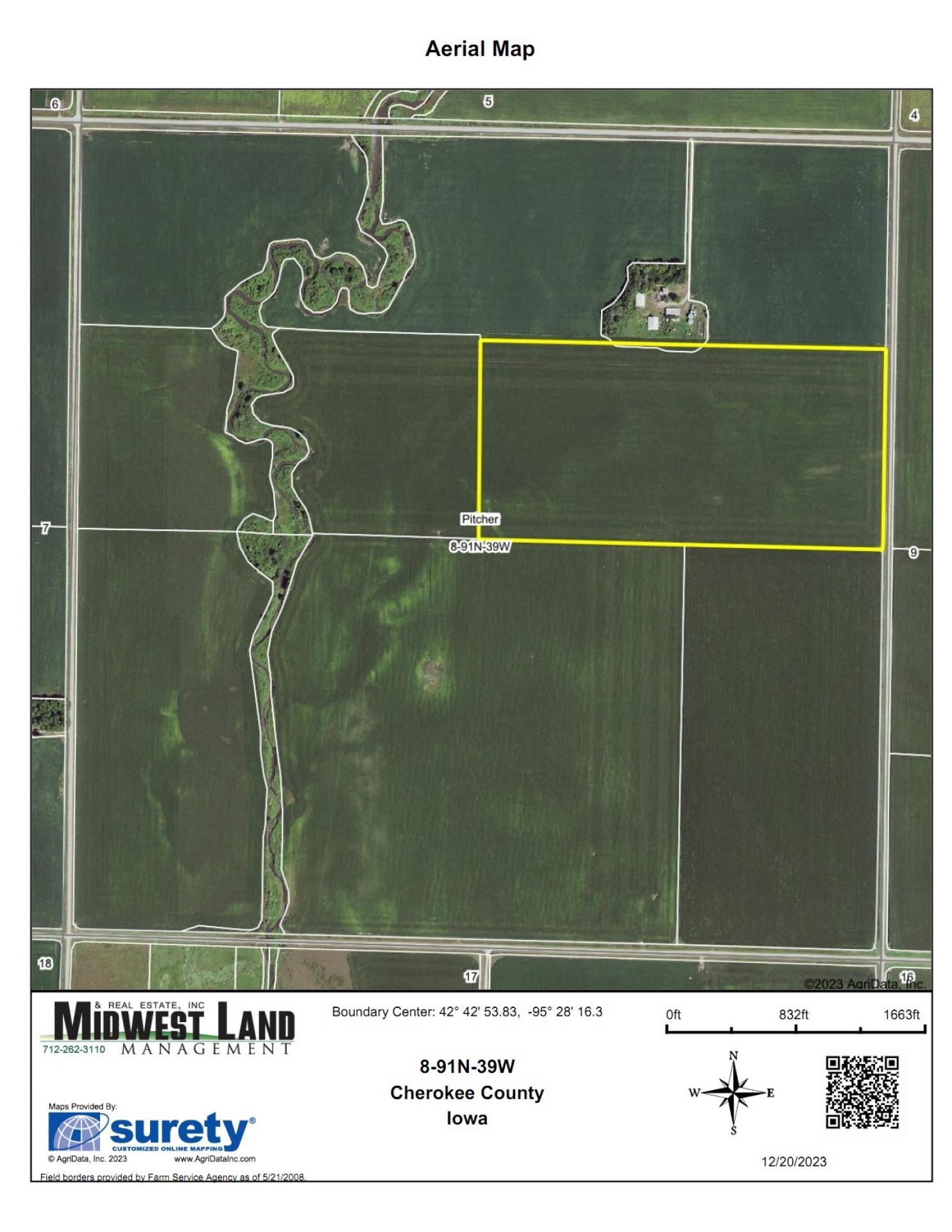 80 Acres m/l Cherokee County Pitcher Township Midwest Land Management & Real Estate Farm